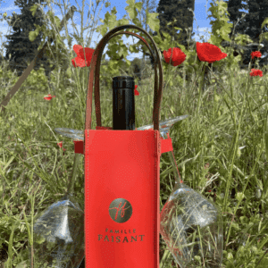Sac à vin famille faisant rouge